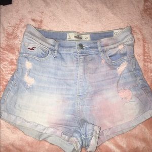 Light denim shorts